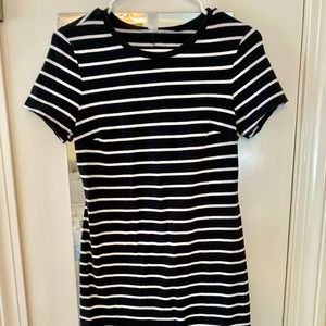 Black and white t-shirt dress
